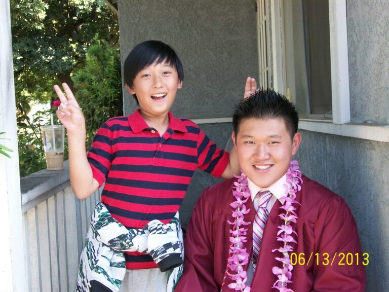 High School Grad with Younger Brother